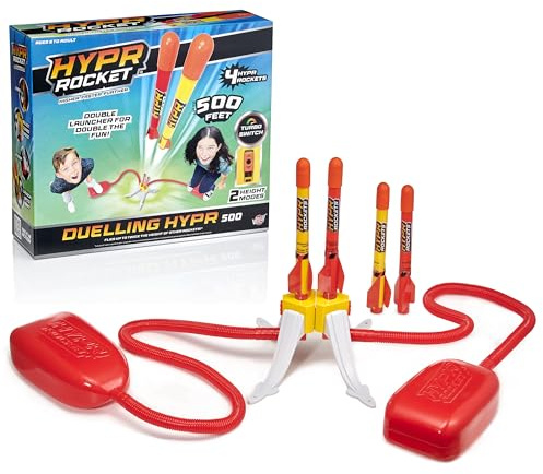 WOW! STUFF HYPR Duelling Battle Rocket | Massive Flight up to 500ft | 4 Rockets | Outdoor Garden or Backyard | Toys and Gift for Kids, Families, Boys and Girls