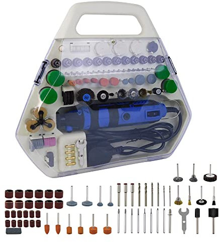 Multifunktionswerkzeug, 135 W Drehwerkzeug 10.000 bis 32.000rpm, mit 252 Zubehör, 6 Drehzahleinstellungen Werkzeug Set für Kreative Projekte oder Heimwerkerarbeiten