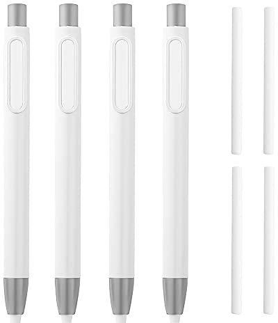 4 Stücke Einziehbare Schiebe Radiergummi Stifthalter mit 4 Ersatzradierer, Nachfüllbar, Stift-Form, Radiergummi für Kinder, Studenten, Schreiben