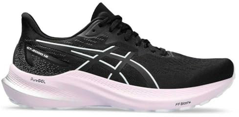 ASICS Damen Gt-2000 12 Sneaker, Black White, 39 EU