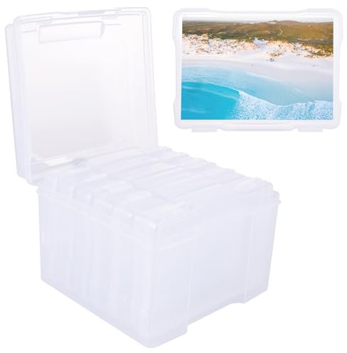 ASelected Photo Storage Box 7 X 5 In Photo Storage Photo Organizer Cases for 600 Family Photos, Sticker Storage, Crafts Organiser
