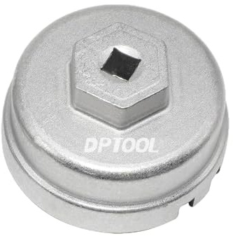 DPTOOL Chiave per tappo filtro olio da 64,5 mm, strumento di rimozione dell'alloggiamento del filtro dell'olio compatibile con Toyota Corolla Prius Lexus con calibro 3/8 14 tacche 6 slot per motore