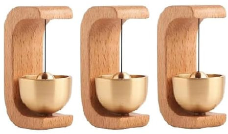 Surluoen Timbre de Puerta para Entrada, Timbre de Madera de 3 Piezas, Timbre de Comerciante para Apertura de Puerta, Timbre de Puerta Magnético para Entrada