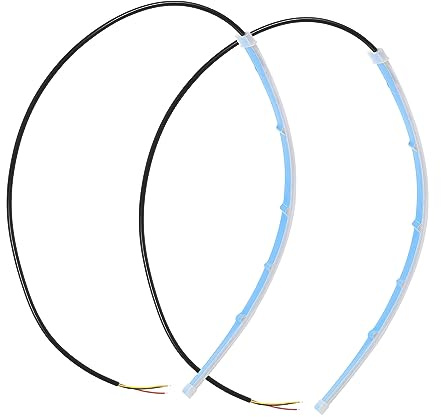 HOLIDYOYO 2piezas Led Flexible Para De Coche Luz De Circulación Diurna Doble Color y Instalación