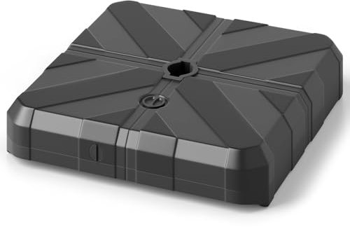 COSTWAY Pied de Parasol Lourd pour Parasol φ38/48 mm, Support Parasol en HDPE Rempli de 80 kg Sable & Eau/60 kg Sable/45 kg Eau, Poignée Portables, pour Jardin Piscine Terasse (67 × 67 × 13 cm)