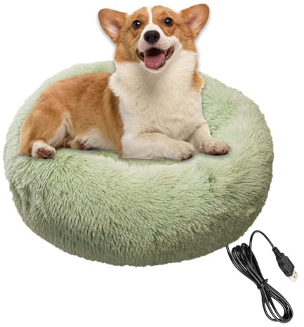 Yonuaret Heated Bed for Pets, Electric Cat Heating Pad, Washable Heat Pad for Small Dogs, Puppies, Kittens, Soothing Sleeping Place in Winter
