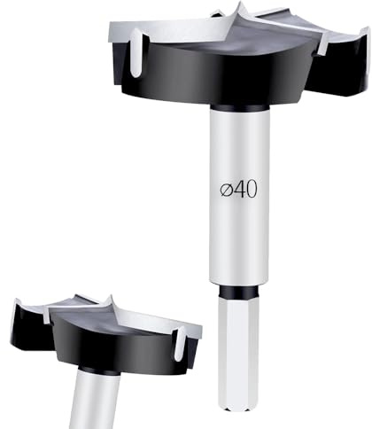 Forstnerborr, multitand träborr av stål med hög kolhalt, volframstål, skogsborr för trä, tillbehör borrmaskin för träbearbetning (40 mm)