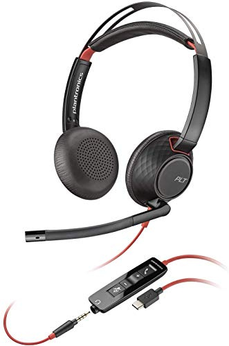 Plantronics C5220 Binaural USB-C och hörlurar, 35 mm svart