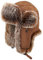 Insun Unisex Fliegermütze Wildleder Winddicht Trappermütze Warme Kunstfell Russische Mütze Braun M