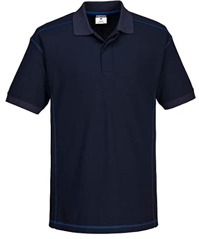 Portwest B218 - Essential Two Tone Polo Shirt - Navy/Royal - Size: S