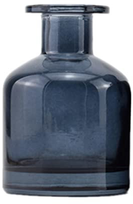 150ML 5oz Empty Blue Glass Diffuser Jar Aromatherapy Essential Oil Bottle Fragrance Storage Container Refill Aroma Dispenser for DIY Replacement Reed Diffuser Stick Set