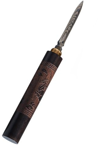JruiZhp Ice Pick Stainless Steel with Wooden Handle Puer Puerh Tea Knife Needle 1Pcs Tea Cake Pick Tool for Breaking Prying Brick for Kitchen Bars Bartender Picnics Camping