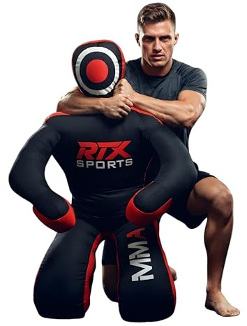 RTX MMA Judo Grappling Dummy Boxing Bag Brazilian Jiu Jitsu, posizione seduta manichino wrestling arti marziali sottomissione autodifesa karate Training manichino | Tela - vuoto