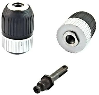 Mandrino Autoserrante 2-13mm con Attacco SDS Plus – Mandrino Trapano Universale, Serraggio Rapido, Compatibile Bosch GSB GSR, per Punte Trapano, HSS Resistente, Adattatore Incluso
