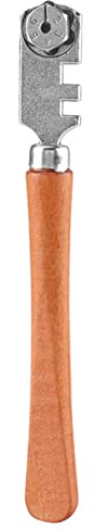Ejoyous Cortador de Vidrio Profesional de 130 Mm, Herramienta de Corte de Vidrio Glaschneider con Ruedas de Corte de 6 Veces, para Paneles de Vidrio Gruesos de hasta 10 Mm Rueda