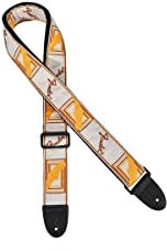 Fender Guitar Strap Monogrammed 2'' White/Brown/Yellow
