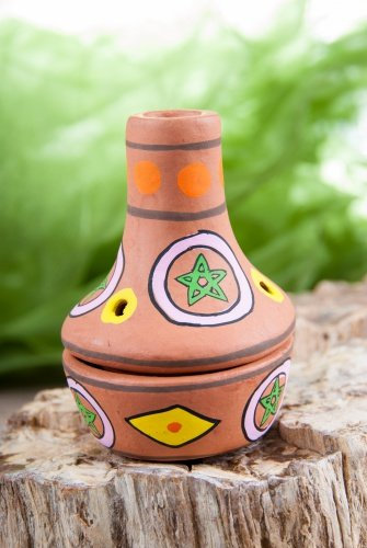 Feuertopf Pentagramm aus Ton, ca. 8,5 cm