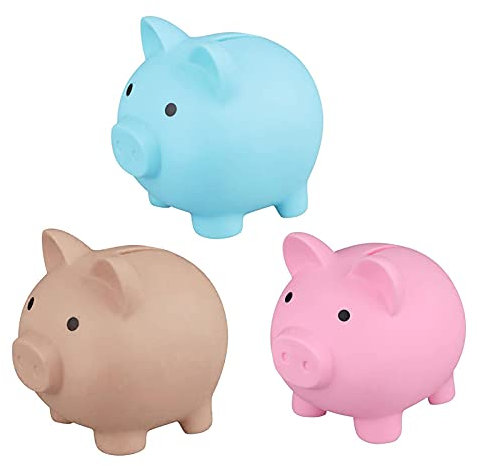Leling Tirelire Cochon - Tirelire Originale Banque d'argent De Cochon en Plastique, Tirelire Cochon pour Enfants, Cadeau pour Garçons Filles Enfants Et Adultes Gifts