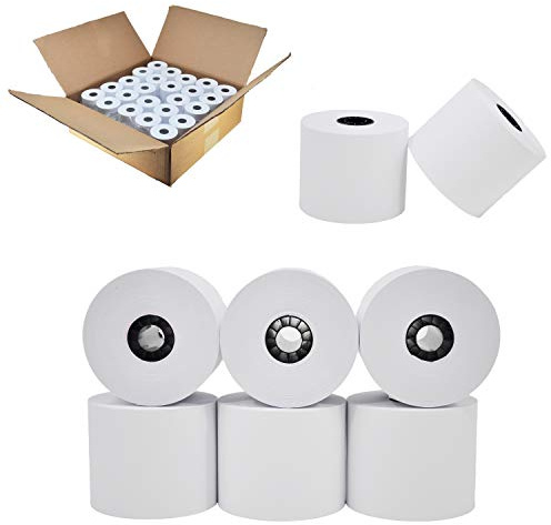 44mm Thermal Paper Rolls Width 1 3/4 x 230’ Feet [50 Rolls - 48gsm] Core - 7/16 Cash Register Paper for XE-A506, XE-A505, XE-A41S, ER-A410, ER-A420, ER-A450T from BuyRegisterRolls