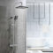 SHANFO Duschsystem mit Thermostat,Regendusche mit armatur,Duscharmatur Duschset mit 4 Funktion Handbrause und 11.8 * 7.5 Inch Kopfbrause,Chrom,1S1OK