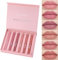 MTUVKGT 6 Stück Mattes Lipgloss Set, Flüssiges Nude Lippenstift Set, Nicht Klebrige Lipstick Sets für Alle Gelegenheiten, Langlebiges Wasserdichtes Lippenstifte Make up Set als Geschenk (A)
