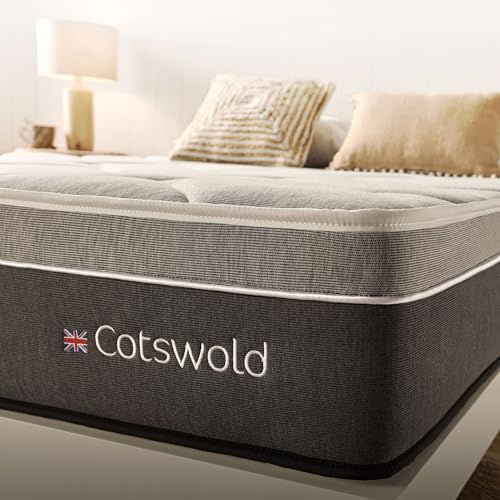 Double Medium Firm Orthopedic Support Mattress 4FT6, 10 Inch Cooling Gel Memory Foam Mattress, Pressure Relief for Back Pain, OekoTex Certified, Aloe Touch Fabric Skin Soft, 135x190x26 cm, Cotswold