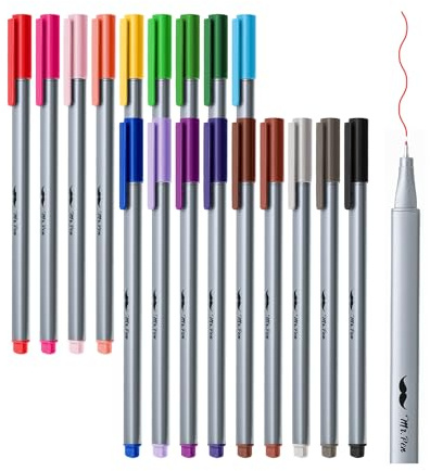 Mr. Pen- Fineliner Pens, 18 pcs, 0.4mm Fineliners Pens | Smooth Bible Journaling Pens for Detailed Drawing, Note-Taking, Coloring, Sketching, Planning & Art Projects, School Supplies