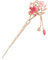 Vintage Haar Stick Opal Blume Haar Stäbchen Haar Dekor chinesische Haarnadeln alten Haarspange alten Haarspange-Rot (B(Rot))