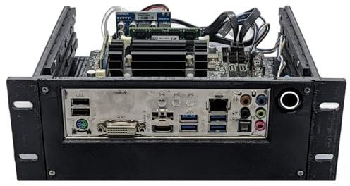 Caja para PC NAS rack de 2U – Armario de red de 10 pulgadas – Placa base Mini-ITX – Petg Reciclado – para TrueNAS, OpenMediaVault, Home Assistant (2X SATA 2.5 (7mm) | 0X NVMe mounts)