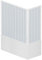 Rollplast BGAL1CONCC28150 Duschkabinenwand, Größe: 70 x 150 x H 150 cm, aus PVC-Kunststoff, zwei Flügel, Öffnung an der Ecke, Weiß