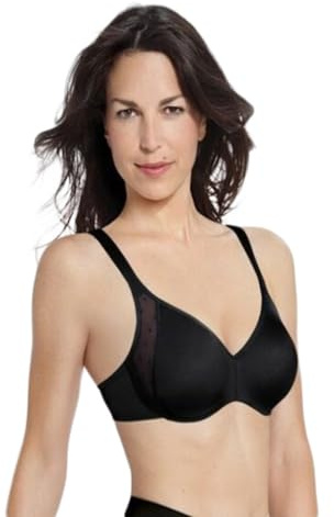 Playtex Reggiseno Expert in Silhouette Riducente Minimizer P001P4 Coppe C D E F (4 Coppa E, Nero)
