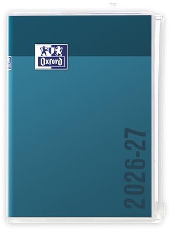 Oxford Creation Zip daglig skoldagbok 2017-2018 1 dag per sida 352 sidor 12 x 18 cm grå