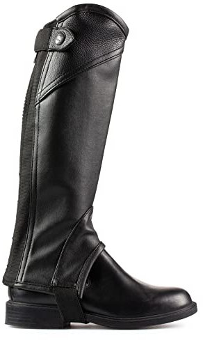 HORZE Leder Chaps für Kinder, Schwarz, 6