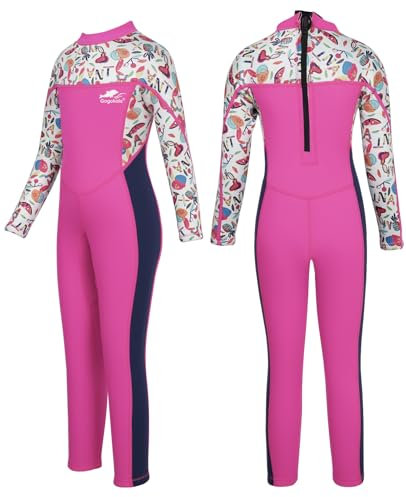 Gogokids Kinder Neoprenanzug 2,5mm, Neopren Thermische Badeanzüge mit UV 50+ Schutz für 3-10 Jahre Mädchen Jungen Schwimmen, Surfen, Tauchen, Schwimmunterricht
