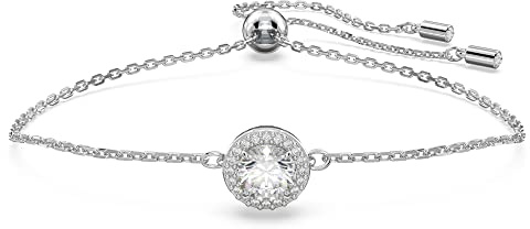 Swarovski Constella Bangle Bracelet, White Round Cut and Pavé Crystals in a Rhodium Plated Setting, from the Constella Collection