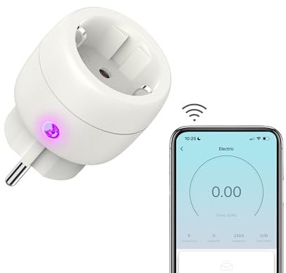 UCOMEN Wlan Steckdose mit Strommessung, Alexa Smarte Wifi zeitschaltuhr stromzähler Steckdosen,2.4GHz, Smart Life APP, 1er Pack