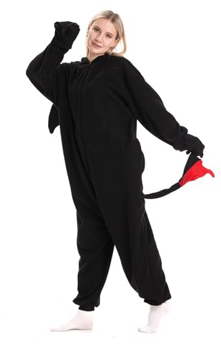 PENGMAI Costume de dragon, pyjama une pièce pour femmes et hommes, combinaison animalière, Halloween, Cosplay, vêtements de maison, jumpsuit, XL