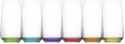Acense 6X 480ml Multicolour Adora Highball Glasses – Perfect for Cocktails, Beers, Juices, and Soft Drinks