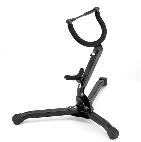 RuiJOTWAT Alto/Tenor Saxophone Tripod Stand Sax Foldable Triangle Rest Stand Black