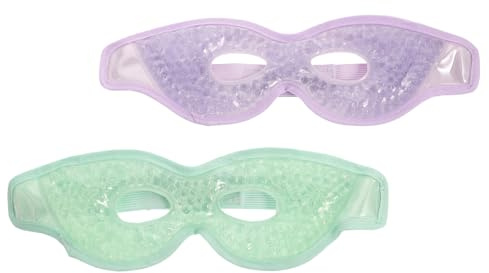LOORGVEL 2 pièces Froids Réutilisables pour Yeux Coussin Gel PVC Souple pour Fatigue Oculaire Poches Froides Rafraîchissantes Poches et Confort et Détente