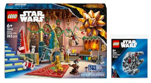 75418 LEGO® Star Wars™ Adventskalender 2025 & 30708 Millennium Falke Mini-Modell