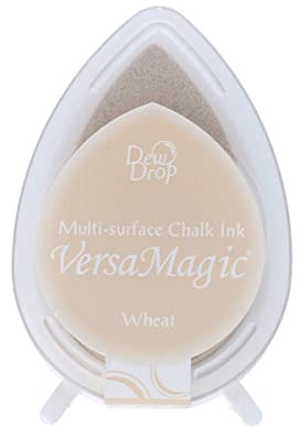 Tsukineko Twin Marker Embossing Filzstifte 2 mm Beige, Wheat - Embossing Fineliner Malstifte - Twinmarker auf Wasserbasis - Brush Pen für Stempeln, Kalligraphie und Mischtechnik