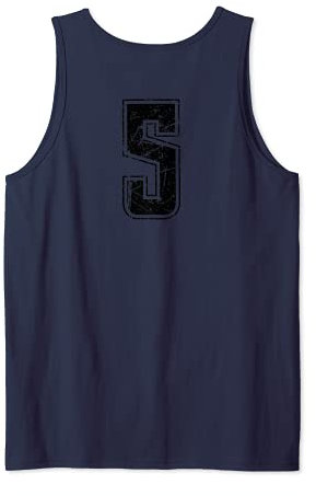 T-Shirt Nummer 5, Used-Look Grunge Vintage Back Print Tank Top