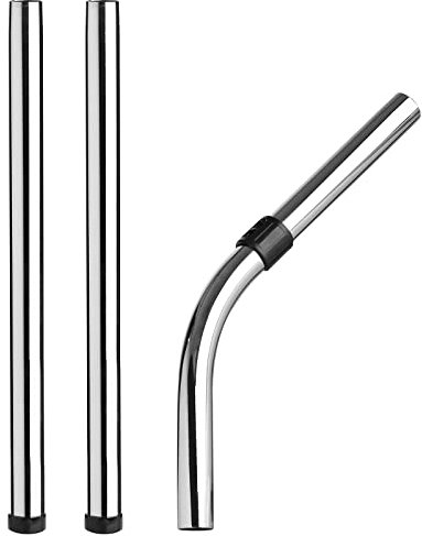 Masterpart 3 Piece Steel Bent End & Extension Tube Set Compatible with Numatic Henry Hetty 32mm Chrome