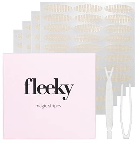 fleeky Schlupflider Stripes Magic - unsichtbare Augenlider Stripes zum Schlupflider-Lifting ganz ohne OP, eyelid tape, Doppel-Schluplid Aufkleber zu Kaschierung (L)