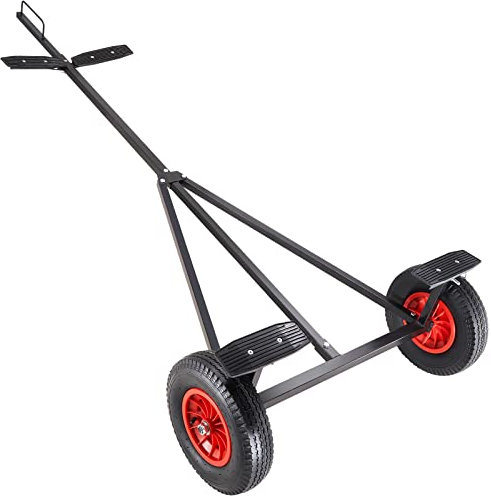 VEVOR Boat Trailer Dolly, 420lbs Load Capacity, Carbon Steel Trailer Mover with 96''-116'' Adjustable Length, 16'' Pneumatic Tires & Nonslip Support Bracket, for Moving Kayak Motorboat Fishing Boat