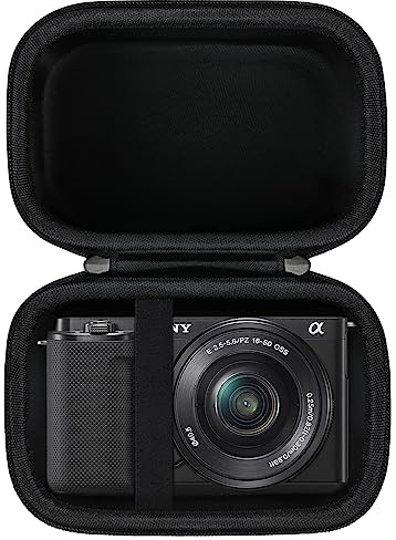 BOVKE Étui de Transport Compatible avec Sony Alpha ZV-E10 - Appareil Photo Numérique sans Miroir APS-C pour Vlogging avec Objectif Interchangeable 16-50 mm, Noir