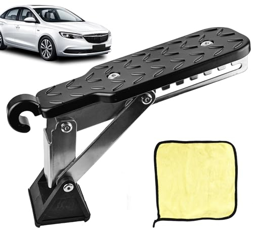 MEYAGOT Pédale de Porte de Voiture Pliable avec Crochet en U Accès Facile au Toit pour Voitures, SUV, camions