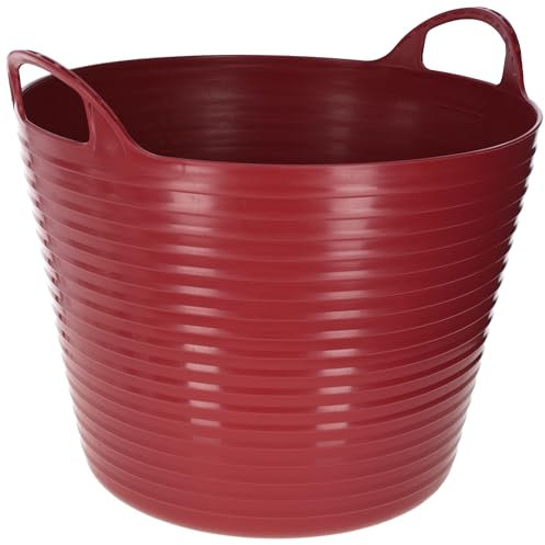 Kerbl Trog FlexBag rose (flexibler Futtertrog, Müslischüssel, Fassungsvermögen 28 Liter, Futtereimer mit zwei Griffen) 3228272