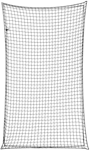 vidaXL Rete per Rimorchio con Corda Elastica Nero 2,1x1,25 m in PP